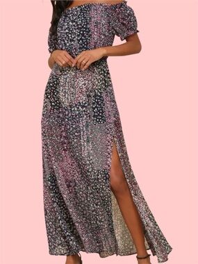 Lulus | Dresses | Lulus Graceful Arrival Black Floral Burnout Backless Maxi  Dress Size M | Poshmark